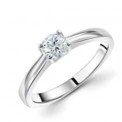 Красивое женское кольцо из серебра 925 пробы, с фианитом