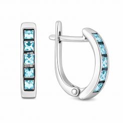 Schöne Ohrhänger aus 925er Silber mit Zirkonia, Höhe ca. 16 mm