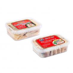 Heringsfilet-Genussset – 2 Sorten in Öl, leicht gesalzen, zart & aromatisch (2x280g)