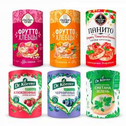 Knäckebrot Probier-Set – 6 Sorten süß & herzhaft, Beeren & Kräuter (4x 80g, 2x 100g)