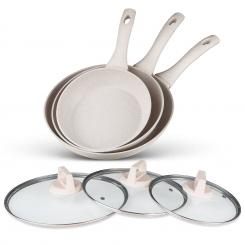 BEM pan set with glass lids - 3 pieces (20, 24, 28 cm)