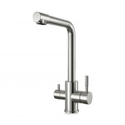 BEM 3-ходовой смеситель из нержавеющей стали 18/10, матовая шлифованная поверхность