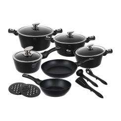 Berlinger Haus Набор посуды из 15 предметов из нержавеющей стали в черном цвете