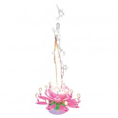 Musical Birthday Flower Candle "Happy Birthday", Pink