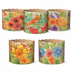 Backform-Set  für Osterkuchen "Petrikovka" - 5 Stück, aus Backpapier (H 8,5 cm, ∅ 13 cm)