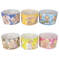 Backform-Set für Osterkuchen "Engel" 50 St., aus Backpapier (H 8,5 cm, ∅ 13 cm)