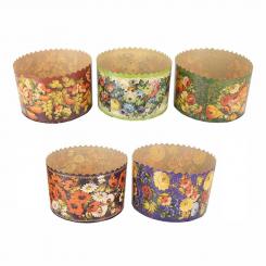 Baking tin set for Easter cake "Shostovo" - 5 pieces, made of baking paper (H 11 cm, ∅ 13 cm)