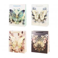 Geschenktaschen „Schmetterlinge“ – 12er Set, 26 x 32 x 10 cm