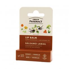 Green Pharmacy Lip Balm with honey and vanilla, 3.6 g