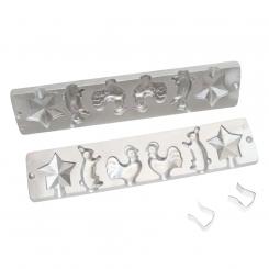 Форма для приготовления леденцов, карамели и шоколадных конфет Звезда, Петушок и Зайчик