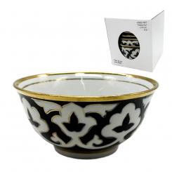 Набор пиал Pahta Gul, бело-сине-золотой, Узбекистан, Ø 14 см, 6 шт.