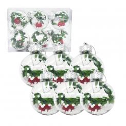Рождественские шары, Ø 6 см, (набор из 6)