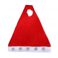 Christmas hat "Snowflakes", set of 6, red