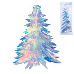 Рождественская гирлянда "Елочная", голографическая, набор из 10 штук, 13 х 30 см
