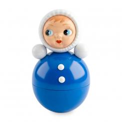 Musical stand-up doll, blue, 15 cm