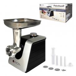 Electric meat grinder KVOTA 3-in-1, with sausage attachments, 1500 W, color black