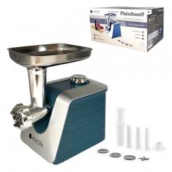Electric meat grinder KVOTA 3-in-1, with sausage attachments, 1500 W, color turquoise