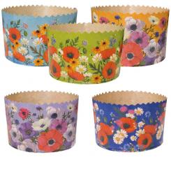 Набор форм для выпечки куличей "Маки" - 5 штук (В 8,5 см, ∅ 13 см)