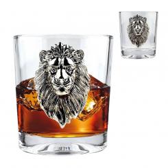 Lion whisky glass, 230 ml (Ø 7 cm, H 8.5 cm)