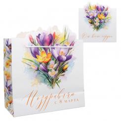 Laminierte Geschenktasche "Von ganzem Herzen", 25 × 26 × 10 cm