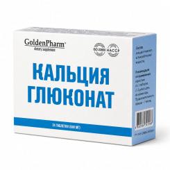 Golden Pharm Calcium gluconate, 24 tablets, 600 mg