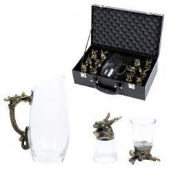 Подарочный набор Штоф с рюмками "Китайский гороскоп" на 12 персон