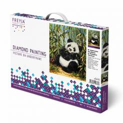 FREYA-Set: Diamond Painting "Pandabär" Diamantstickerei (40 x 30 cm)