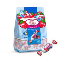 Конфеты желейные со вкусом клубники со сливками в шоколадной глазури, 210 г