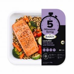BARIN 5-Minute Ready-to-Eat Salmon Fillet with Quinoa and Vegetables, 300 g