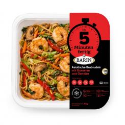BARIN Ready in 5 Minutes: Asian Stir-Fried Noodles with Shrimp and Vegetables, 340 g
