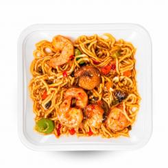 BARIN 5 Minuten Asiatische Bratnudeln mit Garnelen und Gemüse, 340 g