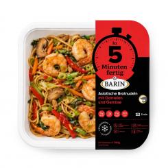 BARIN Ready in 5 Minutes: Asian Stir-Fried Noodles with Shrimp and Vegetables, 350 g
