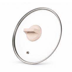 BEM Glass Lid, 28 cm diameter, beige