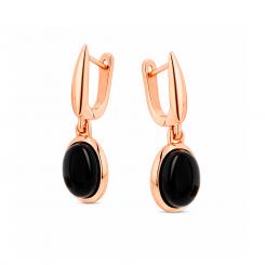 Earrings in 925 silver with black onyx