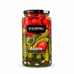 Kubanochka Assorti tomatoes and cucumber, 720g