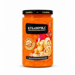 Kubanochka Bohnen mit Champignons, 500g