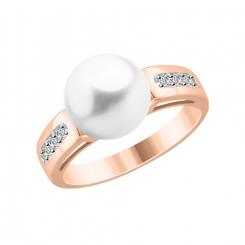 Ladies ring with pearl and diamonds | Kaufbei Jewelry