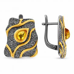 Ohrringe aus 925 Silber vergoldet mit Bernstein