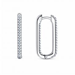 Современные серьги из серебра 925 пробы с фианитами