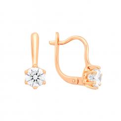 Ohrhänger aus 585er Rotgold, mit Zirkonia