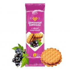 Waffles with blackcurrants "Domaschnije Wafelki", 155g
