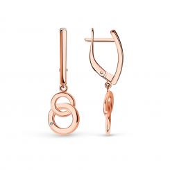 Sokolov Серьги из позолоченного серебра 925 пробы с бриллиантами