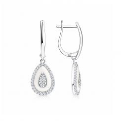 Sokolov earrings in 925 silver with zirconia and ceramic