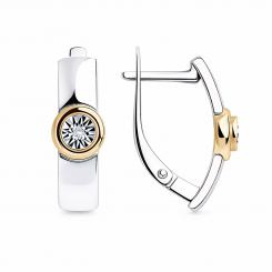 Sokolov earrings 925 silver with diamonds