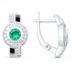 Sokolov earrings in 925 silver with sitall, zirconia and enamel