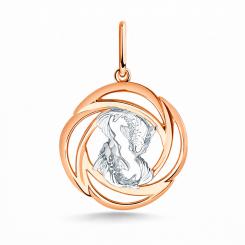 Diamant Sternzeichen-Anhänger Fische aus vergoldetem 925 Silber