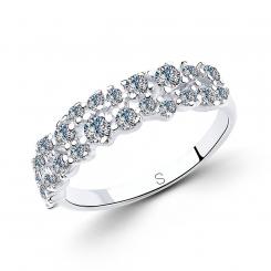 Sokolov ladies' ring in 925 silver with zirconia