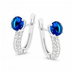 Sokolov Серьги из серебра 925 пробы с кристаллами и фианитами