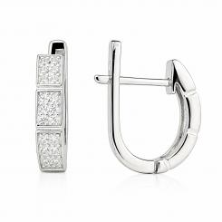 Ohrringe aus 925 Silber mit farblosen Zirkonia