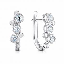 Ohrringe aus 925 Silber mit farblosen Zirkonia